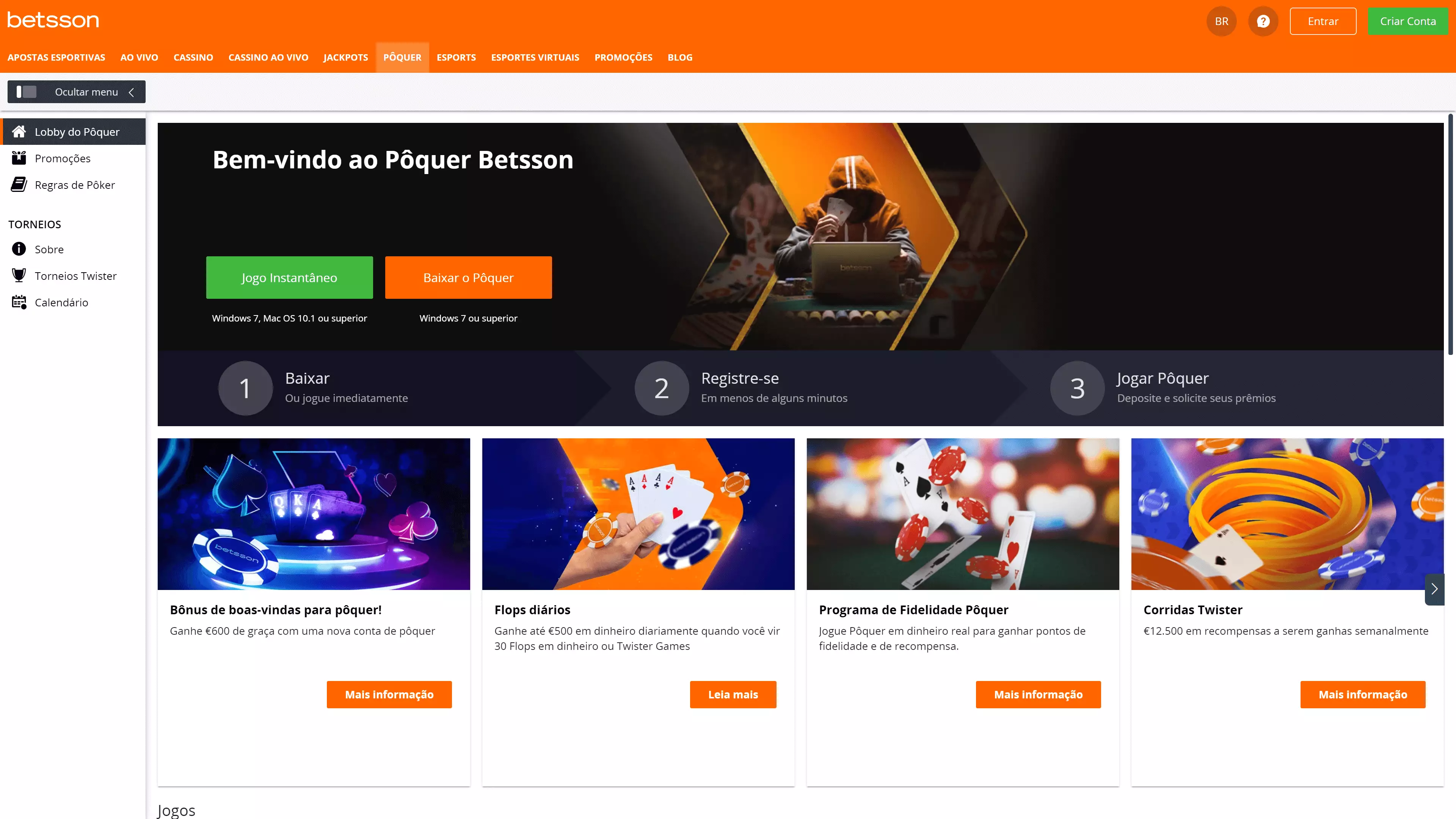 Pôquer - Jogos de Cassino Online, Modelo de Site Responsivo de