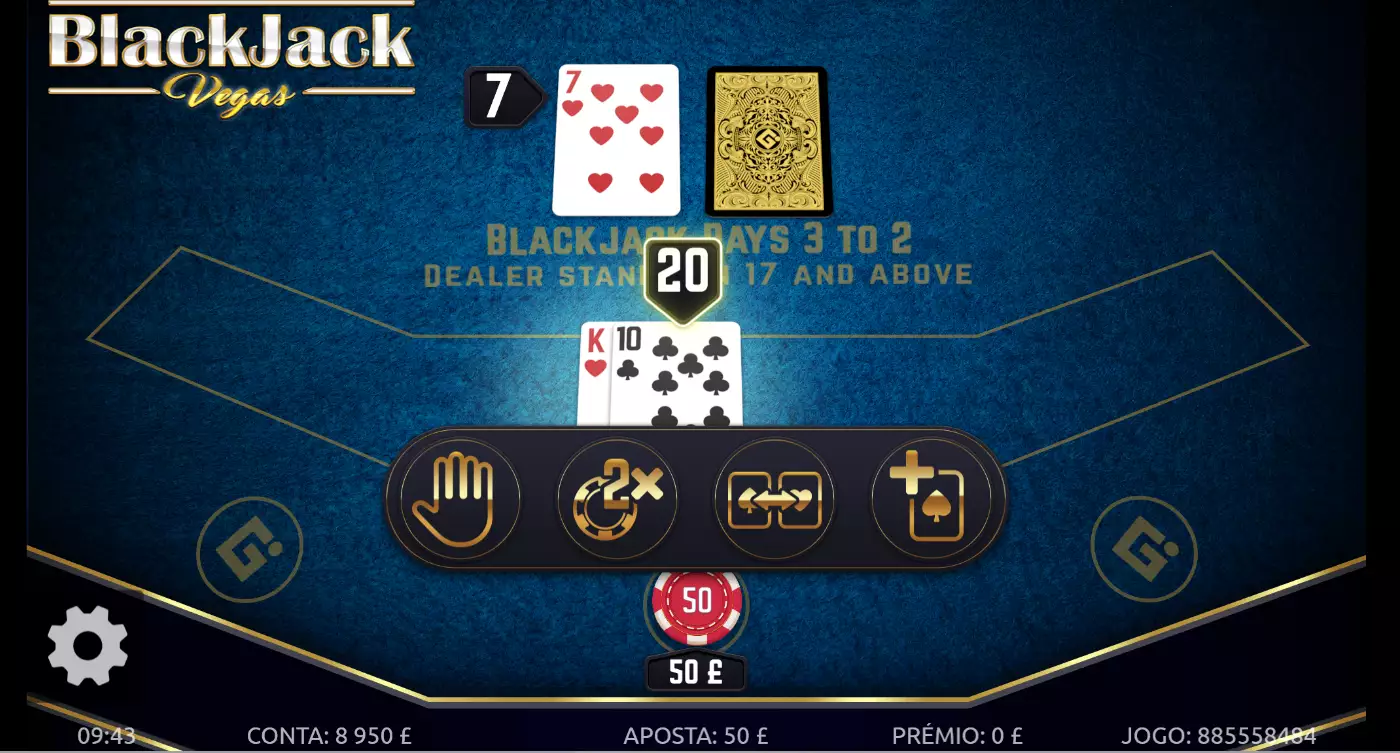 Jogue Blackjack, Roleta, Pôquer e mais