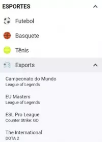 ▷ Mercados de Apostas Esports