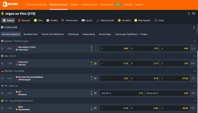 Apostas ao vivo Betano