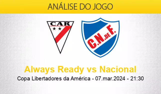 Always Ready x Nacional: palpites, odds, onde assistir ao vivo, escalações  e horário