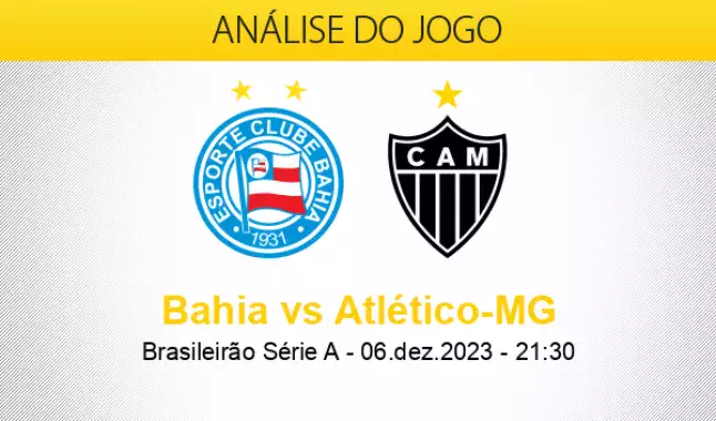 Quanto está Bahia x Atlético-MG? Veja placar do jogo agora