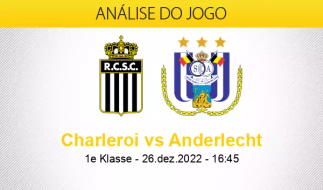 Sporting Charleroi x RSC Anderlecht Estatísticas Confronto Direto