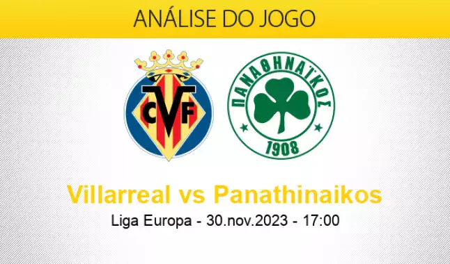 Prognóstico Villarreal Panathinaikos AC - Liga Europa - 30/11/23