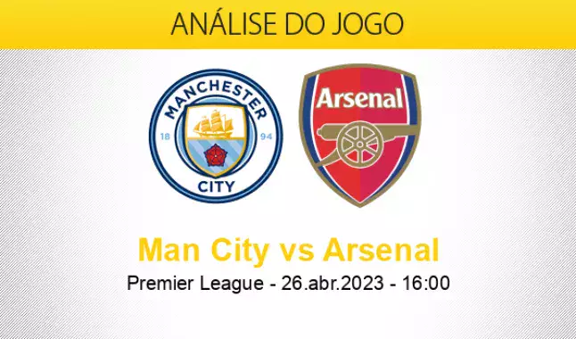 Aposta de hoje (26/04): Manchester City x Arsenal - Premier League