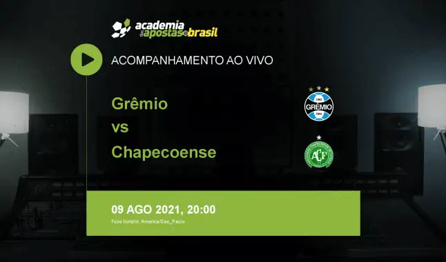 Grêmio Chapecoense livestream | Brasileirão Série A | 09 agosto 2021