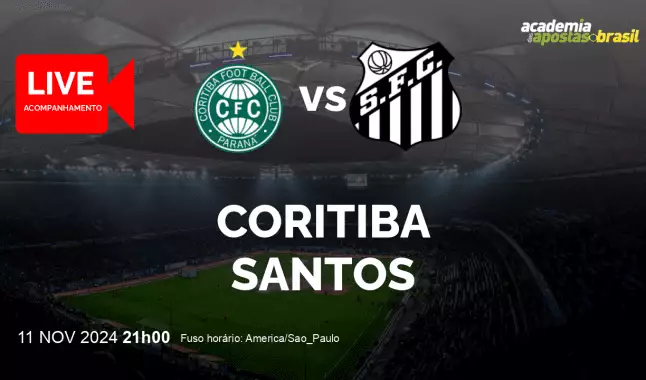 Coritiba Santos livestream | Série B | 11 novembro 2024