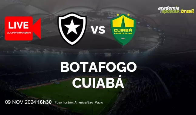 Botafogo Cuiabá livestream | Brasileirão Série A | 09 novembro 2024