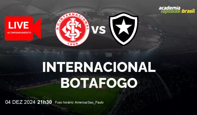 Internacional Botafogo livestream | Brasileirão Série A | 04 dezembro 2024