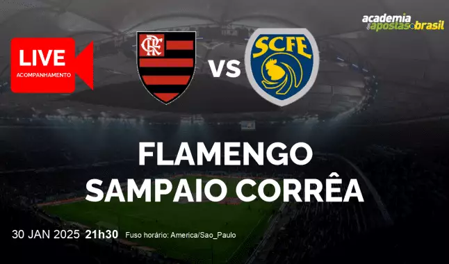 Flamengo Sampaio Corrêa livestream | Carioca 1ª Div | 30 janeiro 2025