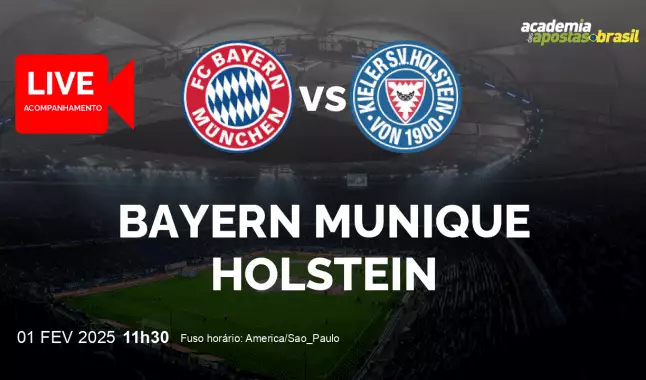 Bayern Munique Holstein livestream | Bundesliga | 01 fevereiro 2025