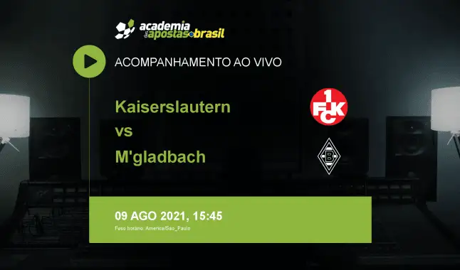 Kaiserslautern M'gladbach livestream | DFB Pokal | 09 agosto 2021