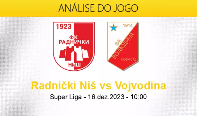 Vojvodina vs Radnicki 15/12/2023 17:00 Handebol eventos e resultados