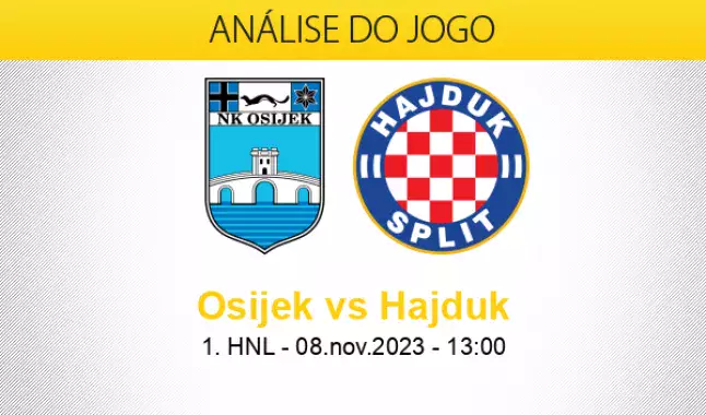 ZNK Osijek x Hajduk Split 08/11/2023 – Palpite dos Jogo, Futebol